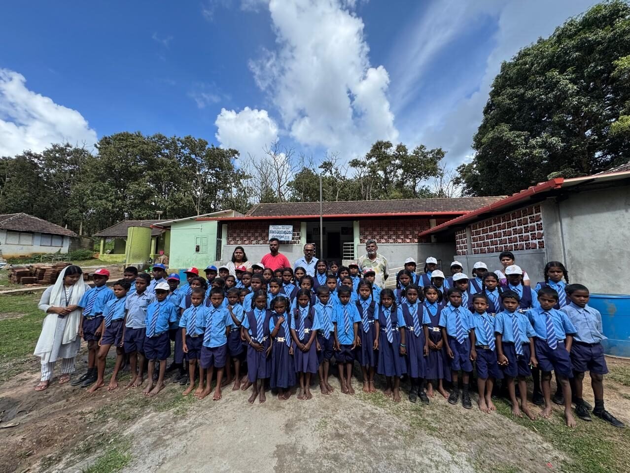 Naari trust children at a village near mysore