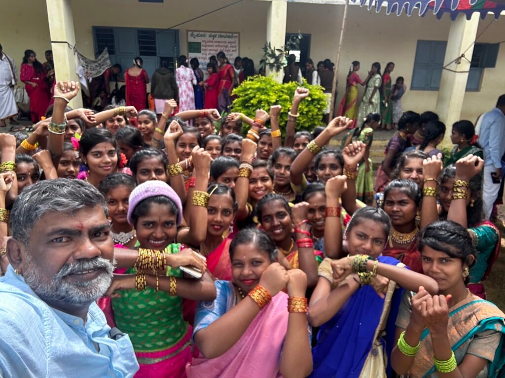 Naari Trust team with community members
